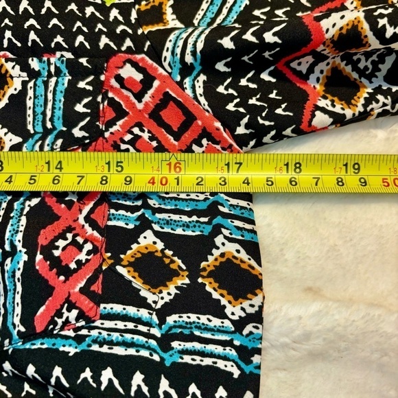 Speed Control Dress Small Black Geometric Pattern Hot Pink Teal Green White - Picture 12 of 16